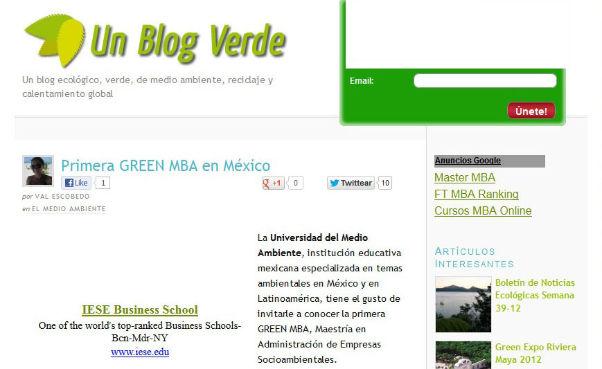 Primera GREEN MBA en México